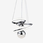 Eylül Büyük Kristal Taşlı Tek Top Led Sarkıt Avize CH - Görsel 3