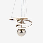 Eylül Küçük Kristal Taşlı Tek Top Led Sarkıt Avize GD - Görsel 2