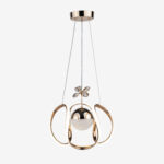 Arya Küçük Kristal Taşlı Tek Top Led Sarkıt Avize GD