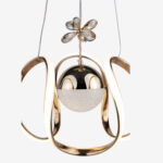 Arya Küçük Kristal Taşlı Tek Top Led Sarkıt Avize GD - Görsel 3