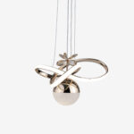 Hayal Küçük Kristal Taşlı Tek Top Led Sarkıt Avize GD - Görsel 2