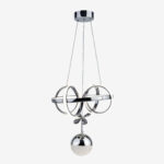 Yıldız Büyük Kristal Taşlı Tek Top Led Sarkıt Avize CH