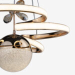 Lale Küçük Kristal Taşlı Tek Top Led Sarkıt Avize GD - Görsel 4