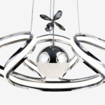 Drone Çiftli Kristal Taşlı Tek Top Led Sarkıt Avize CH - Görsel 3