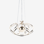 Drone Çiftli Kristal Taşlı Tek Top Led Sarkıt Avize GD - Görsel 2