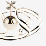 Drone Çiftli Kristal Taşlı Tek Top Led Sarkıt Avize GD - Görsel 4