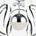 Arya Çiftli Kristal Taşlı Tek Top Led Sarkıt Avize CH - Görsel 3