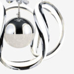 Arya Çiftli Kristal Taşlı Tek Top Led Sarkıt Avize CH - Görsel 4