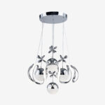 XL Kristal Taşlı 4 Top Led Sarkıt Avize CH