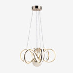 Kuğu Çiftli Kristal Taşlı Tek Top Led Sarkıt Avize GD