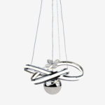 Hayal Çiftli Kristal Taşlı Tek Top Led Sarkıt Avize CH - Görsel 2