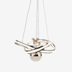 Hayal Çiftli Kristal Taşlı Tek Top Led Sarkıt Avize GD - Görsel 2